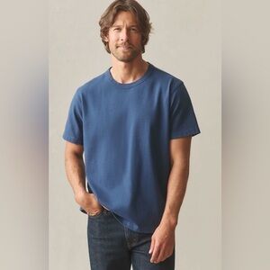 NWOT American Giant Mens Blue Everest T Shirt Heavyweight USA Size Large